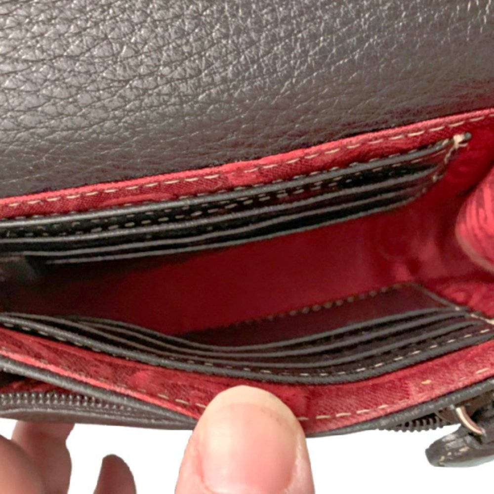 Brighton Butterfly & Hearts Mini Organizer Leather Crossbody Wallet - Picture 9 of 11
